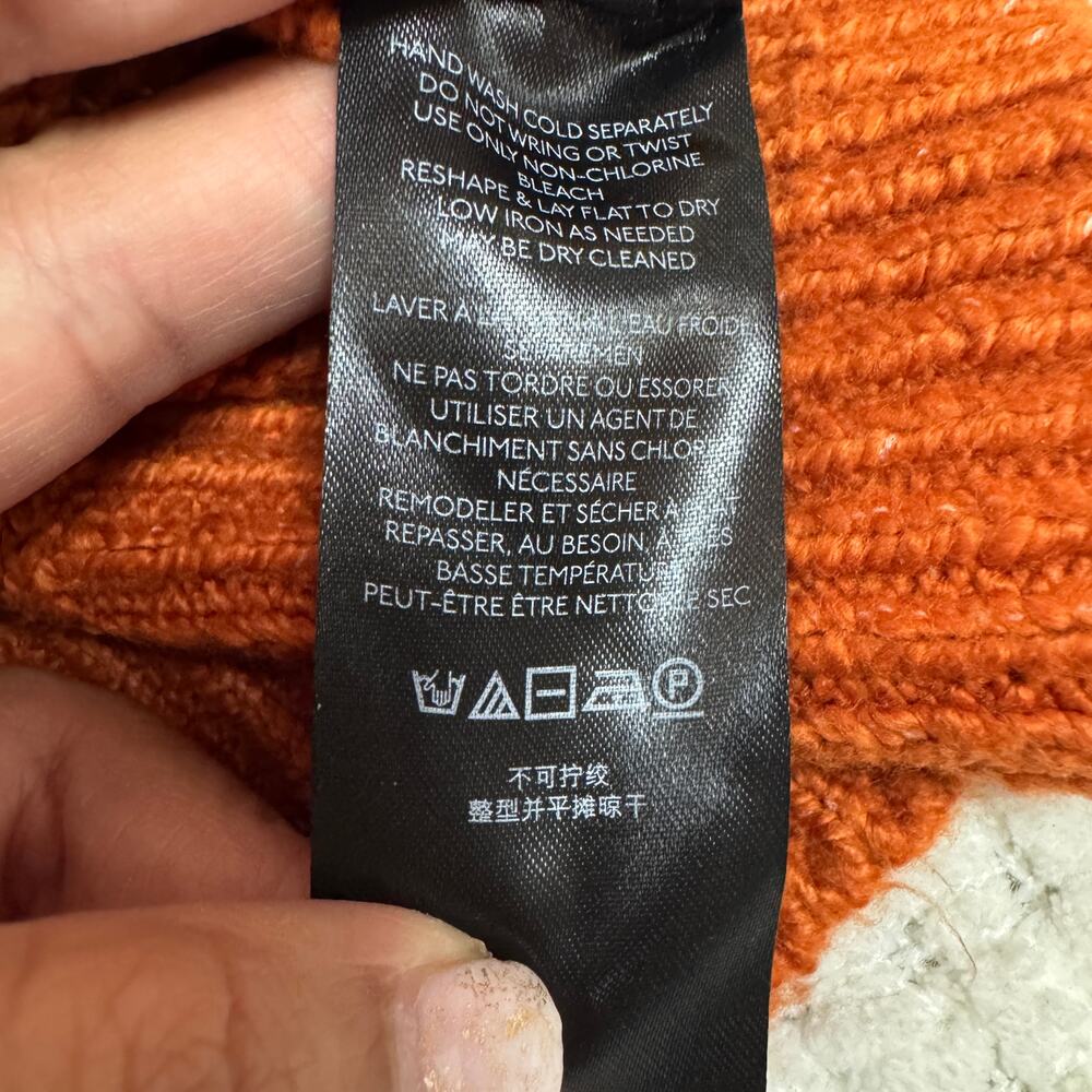 Anthropologie Women’s Sweater Cowl Neck Pull Over Long Sleeve Burnt Orange - Picture 5 of 9